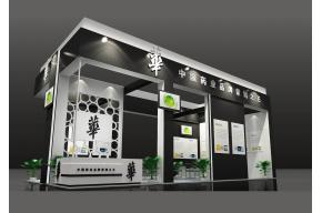华药展台3D模型效果图