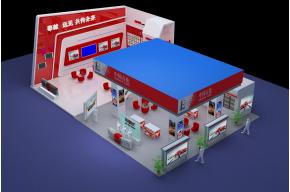 中国石化展台模型图片