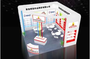 恒信乐食品展台模型图片