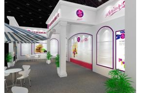 欧麦香欧式食品展台模型图片