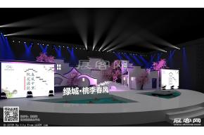 徽派风格舞台设计模型效果图