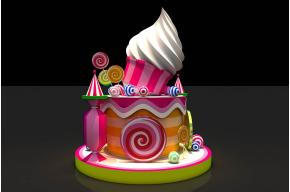 冰淇淋dp点美陈3D模型