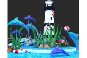 海洋美陈dp点3D模型