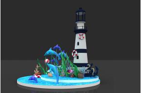海洋美陈dp点3D模型