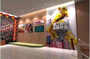 民俗文化二层展厅模型效果图