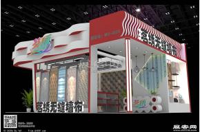 茗绣墙布展览模型图片