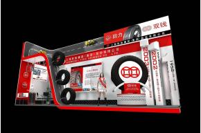 回力双钱轮胎展台模型图片