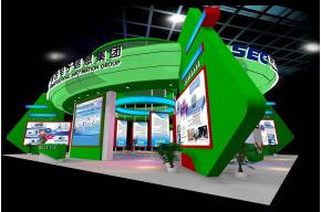陕西电子信息集团展台模型图片