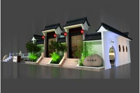山水桃园展览模型图片