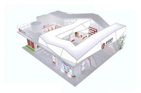 中国银行展览模型图片