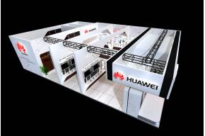 华为展台模型图片