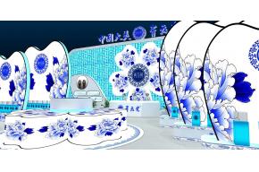 青花瓷展览模型