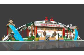 石柱展览模型图片