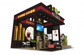 谷雨茶叶展台模型