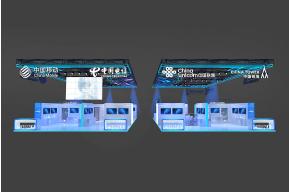 中国移动电信联通通信展展台3D模型