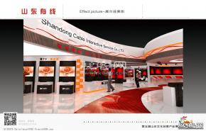 山东有线展台模型
