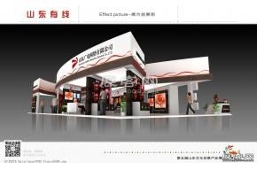 山东有线展台模型