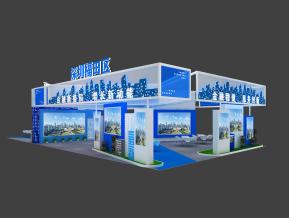 深圳福田区人才政府展台3D模型