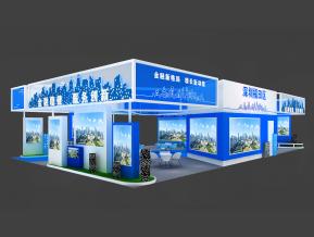 深圳福田区人才政府展台3D模型