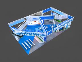 深圳福田区人才政府展台3D模型